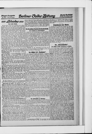Berliner Volkszeitung vom 29.08.1913