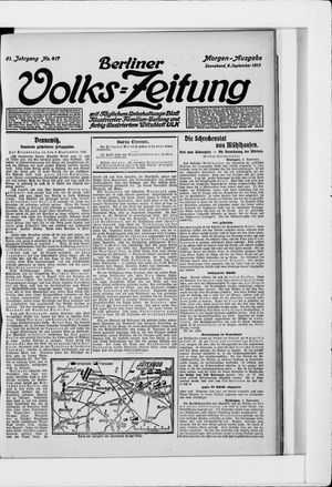 Berliner Volkszeitung vom 06.09.1913