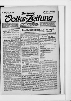 Berliner Volkszeitung vom 10.09.1913