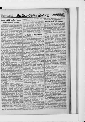 Berliner Volkszeitung vom 16.09.1913