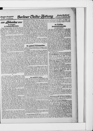 Berliner Volkszeitung vom 17.09.1913