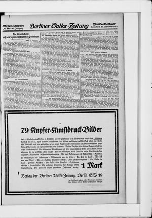 Berliner Volkszeitung on Sep 20, 1913