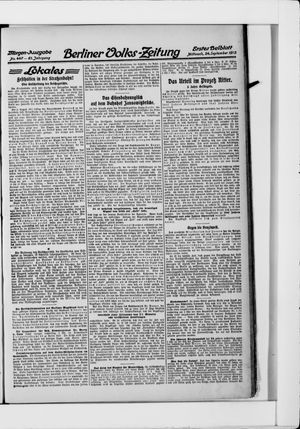 Berliner Volkszeitung vom 24.09.1913