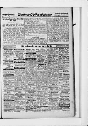 Berliner Volkszeitung vom 24.09.1913