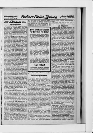 Berliner Volkszeitung vom 02.10.1913