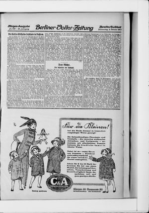 Berliner Volkszeitung vom 02.10.1913