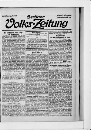 Berliner Volkszeitung on Oct 2, 1913