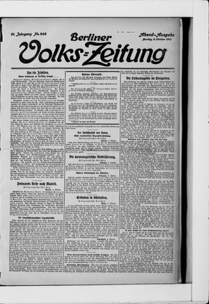 Berliner Volkszeitung vom 06.10.1913