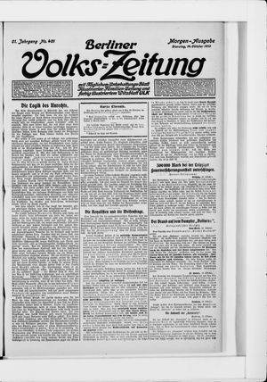 Berliner Volkszeitung vom 14.10.1913
