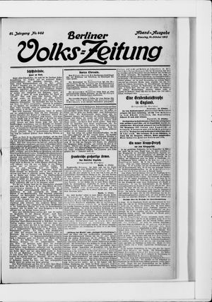 Berliner Volkszeitung vom 14.10.1913