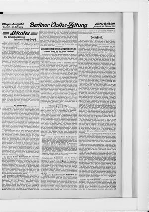 Berliner Volkszeitung vom 15.10.1913