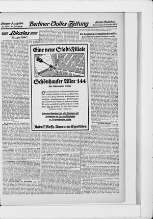 Berliner Volkszeitung vom 16.10.1913