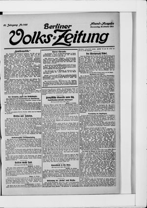 Berliner Volkszeitung vom 16.10.1913