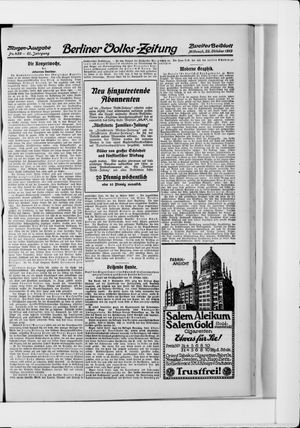 Berliner Volkszeitung vom 22.10.1913