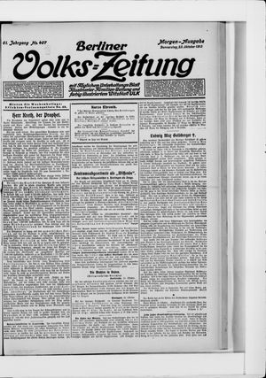 Berliner Volkszeitung vom 23.10.1913