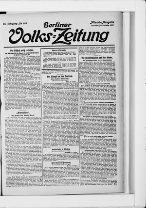 Berliner Volkszeitung vom 25.10.1913
