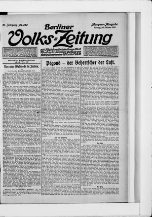 Berliner Volkszeitung vom 26.10.1913