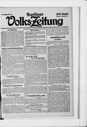 Berliner Volkszeitung on Nov 10, 1913