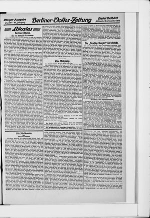 Berliner Volkszeitung vom 12.11.1913
