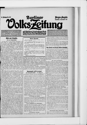 Berliner Volkszeitung vom 15.11.1913