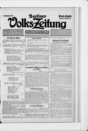 Berliner Volkszeitung vom 23.11.1913
