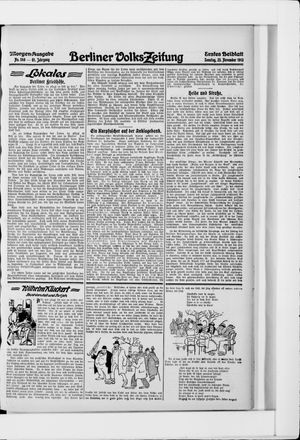 Berliner Volkszeitung vom 23.11.1913