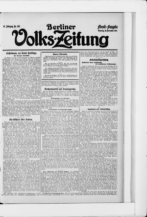 Berliner Volkszeitung vom 25.11.1913