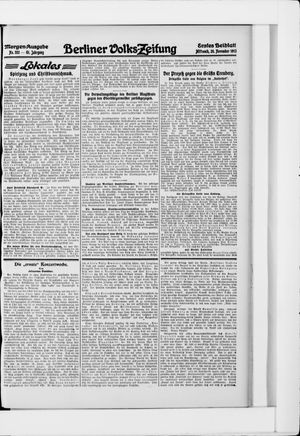 Berliner Volkszeitung vom 26.11.1913