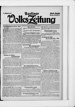 Berliner Volkszeitung vom 26.11.1913