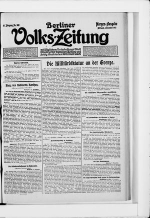 Berliner Volkszeitung vom 03.12.1913