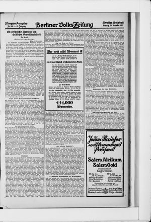 Berliner Volkszeitung vom 23.12.1913