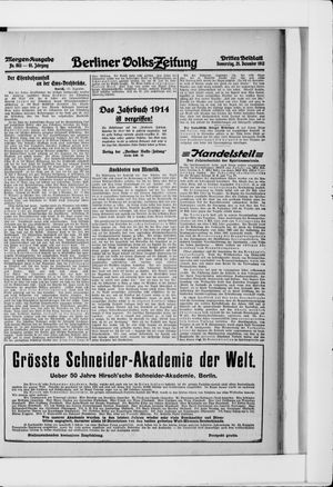 Berliner Volkszeitung vom 25.12.1913