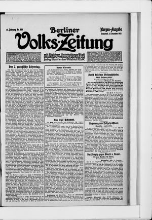 Berliner Volkszeitung vom 27.12.1913
