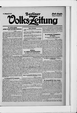 Berliner Volkszeitung vom 29.12.1913