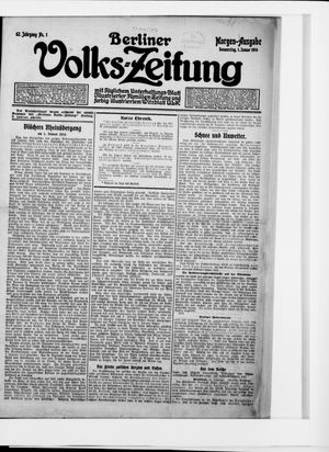 Berliner Volkszeitung vom 01.01.1914