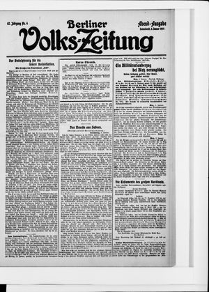 Berliner Volkszeitung vom 03.01.1914