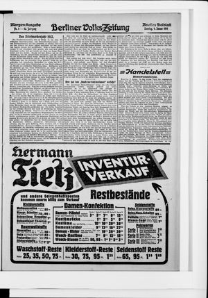 Berliner Volkszeitung on Jan 4, 1914