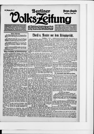 Berliner Volkszeitung vom 08.01.1914