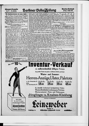 Berliner Volkszeitung vom 09.01.1914
