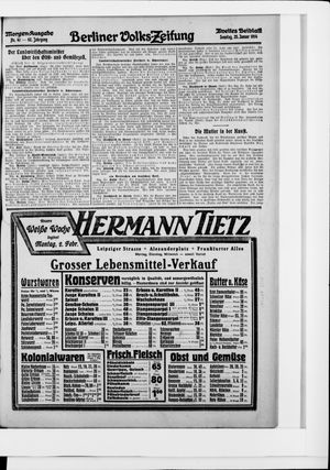 Berliner Volkszeitung vom 25.01.1914