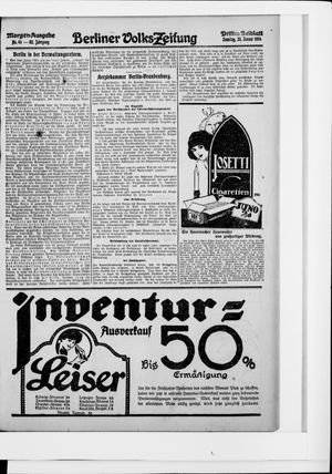 Berliner Volkszeitung on Jan 25, 1914