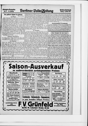 Berliner Volkszeitung on Feb 1, 1914