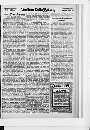 Berliner Volkszeitung vom 07.02.1914