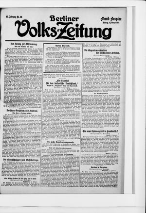 Berliner Volkszeitung vom 09.02.1914