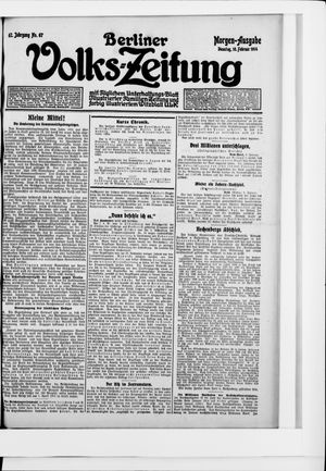 Berliner Volkszeitung vom 10.02.1914
