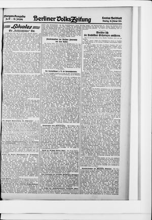 Berliner Volkszeitung vom 10.02.1914