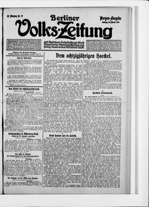 Berliner Volkszeitung on Feb 15, 1914