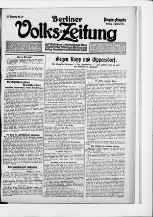 Berliner Volkszeitung vom 17.02.1914