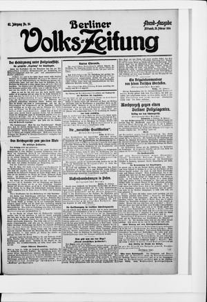 Berliner Volkszeitung vom 25.02.1914