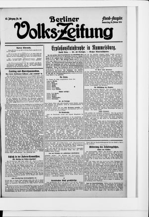 Berliner Volkszeitung vom 26.02.1914
